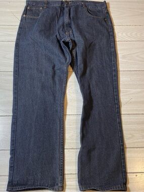 Chams Mens Relaxed Fit Jeans Size 38 /30 Dark Denim Cotton